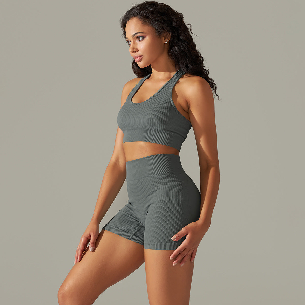 Conjunto Fitness Casual - Top E Shorts Seamless