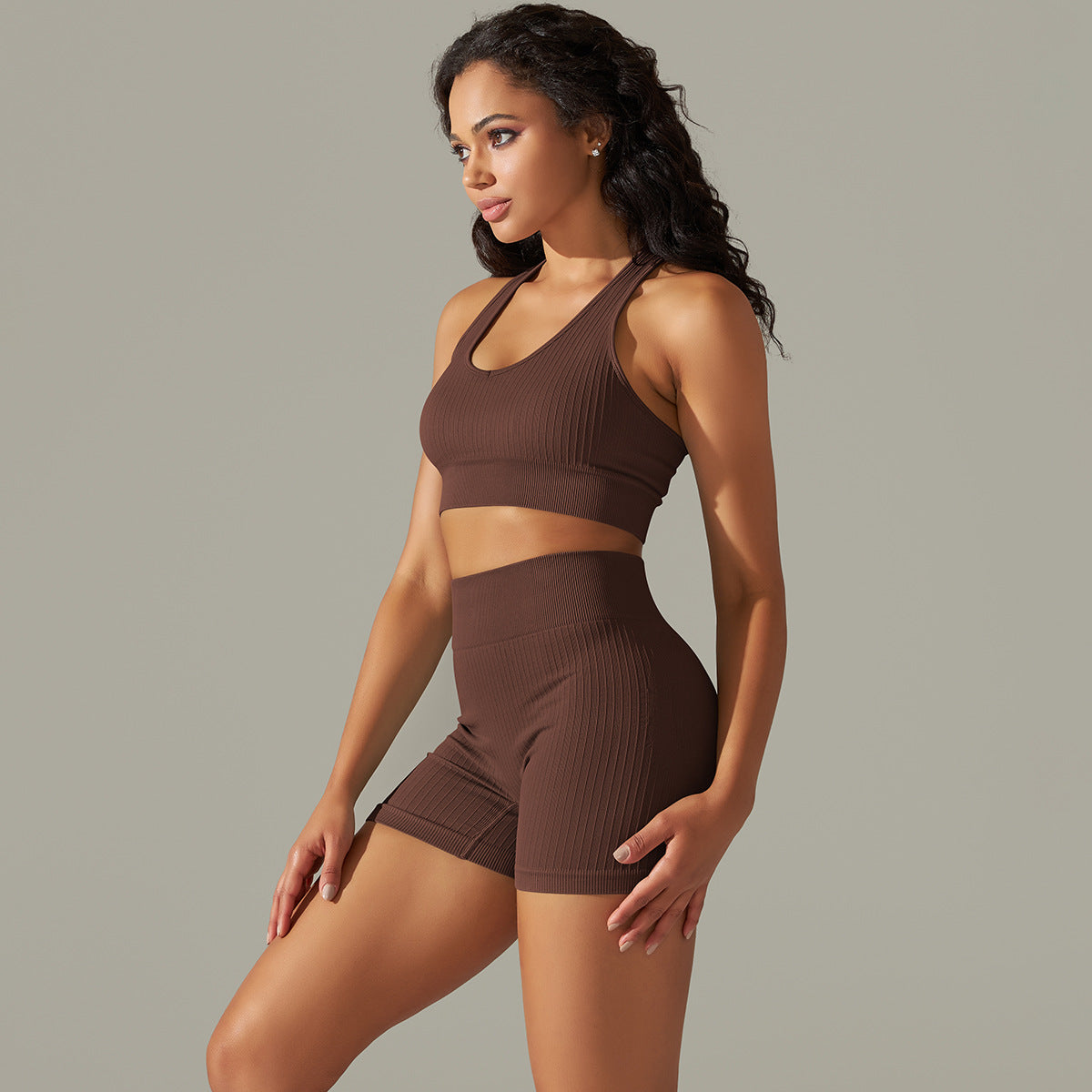 Conjunto Fitness Casual - Top E Shorts Seamless